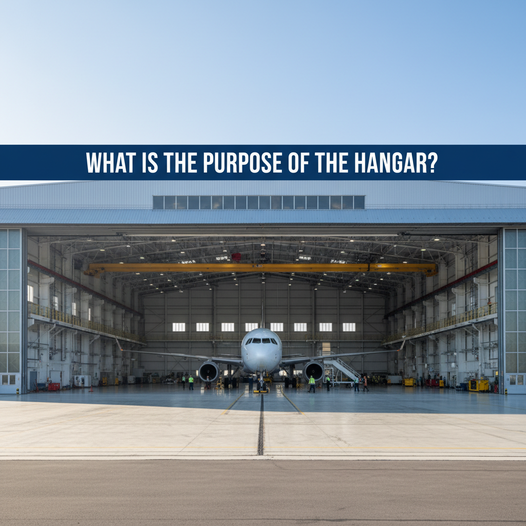 Professional blog header image for article titled: What is the Purpose of the Hangar. High quality, relevant imagery, clean composition.