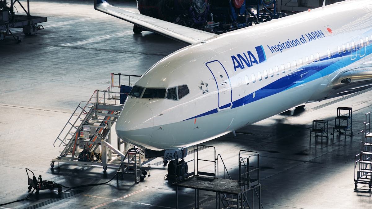 Aircraft on airport tarmac