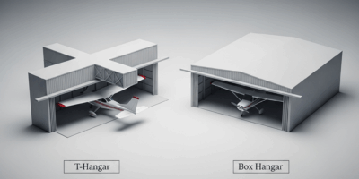 Professional photograph related to: T-Hangar vs Box Hangar — Which Is Right for Your Small Plane?. H